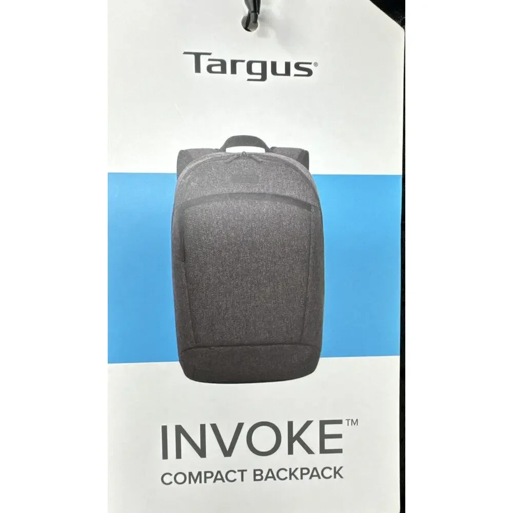 Targus Invoke Compact Laptop Backpack Black TBB614GL 15.6” New Travel School